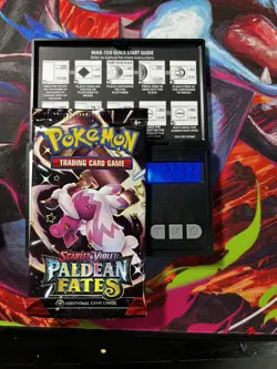 HEAVYU 22.33Grams! Pokemon Paldean Fates Factory Sealed Booster Pack!! - Image 1