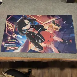 MORPEKO PLAYMAT MARNIE CROWN ZENITH POKEMON NEW RUBBER 23" X 13" - Image 1