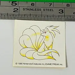 Ninetales - Pokemon 151 Sticker Seal Very Rare Anime Game TCG Japanese #453 - Image 1