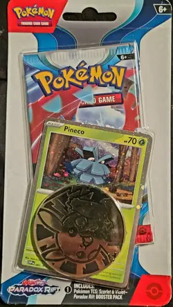 Pokemon TCG:Scarlet And Violet Paradox Rift Pineco W/coin Collectible - Image 2