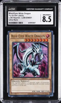 2023 YU-GI-OH! 25TH ANNIVERSARY EDITION #EN001 BLUE-EYES WHITE DRAGON CGC 8.5 - Image 1