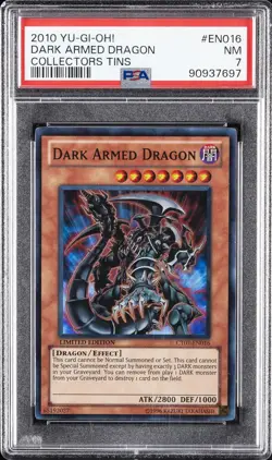 2010 YU-GI-OH! COLLECTORS TINS #EN016 DARK ARMED DRAGON PSA 7 - Image 1