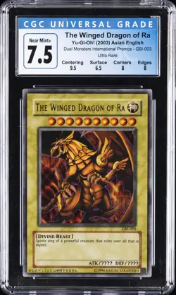 2003 YU-GI-OH! PROMO ULTRA RARE #003 THE WINGED DRAGON OF RA CGC 7.5 - Image 1