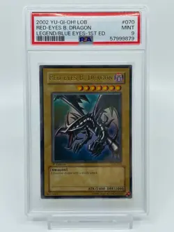 YU-GI-OH! yugioh Red-Eyes B. Dragon LOB-070 Ultra Rare 1st Edition PSA9 - Image 1