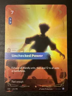 Riftbound League Of Legends Origins Epic Foil Unchecked Power 123/298 NM Card - Image 1