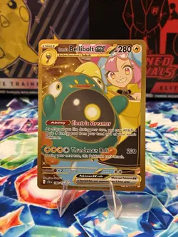 Pokemon TCG Ionos Bellibolt ex 188/159 Journey Together Gold Hyper Rare Card NM - Image 1