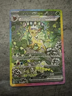 Pokemon TCG SV-Prismatic Evolutions Leafeon EX Card #144/131 NM - Image 1