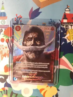 One Piece Card Game Alt Art Edward Newgate SP English Paramount War OP02-004 NM - Image 1