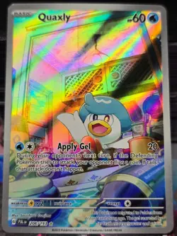Pokemon Quaxly Illustration Rare Holo Card Sv02: Paldea Evolved 206/193 - Image 1