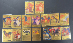 Pokemon UNOFFICIAL Gold Foil Fan Art Card Charizard Lot of 16 - Image 1
