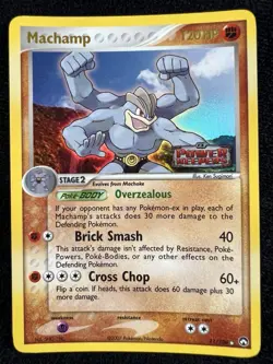Machamp 11/108 EX Power Keepers Reverse Holo Stamped Pokemon TCG Card - LP - Image 1