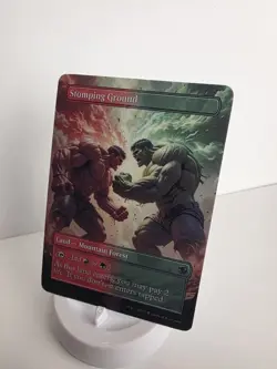 Mtg Magic Stomping Ground Hulk Borderless Playtest Card Marvel NM Matte - Image 1