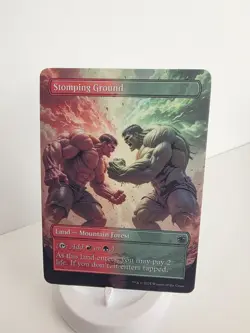 Mtg Magic Stomping Ground Hulk Borderless Playtest Card Marvel NM Matte - Image 2