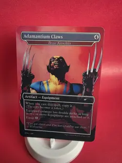 Mtg Magic Brass Knuckles Wolverine Marvel Borderless Playtest Card NM Matte - Image 2