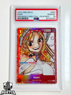 One Piece Card Game - Nami - ST01-007 - PSA 10 - Film Red Premium Collection - Image 1