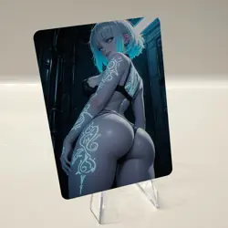 Custom Waifu Card- CYBER- 2.5x3.5 | 1/1 Anime Fan Art - Image 2