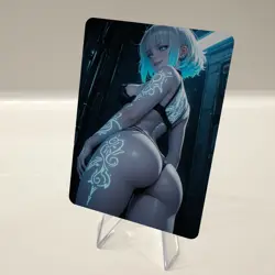 Custom Waifu Card- CYBER- 2.5x3.5 | 1/1 Anime Fan Art - Image 3