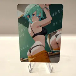 Custom Waifu Card- SINON- 2.5x3.5 | 1/1 Anime Fan Art - Image 1