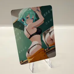 Custom Waifu Card- SINON- 2.5x3.5 | 1/1 Anime Fan Art - Image 2