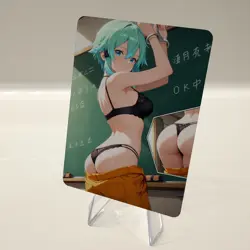 Custom Waifu Card- SINON- 2.5x3.5 | 1/1 Anime Fan Art - Image 3