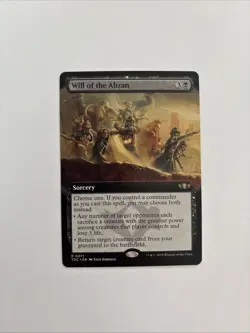 Will of the Abzan Extended Art Near Mint- Commander: Tarkir: Dragonstorm - Image 1