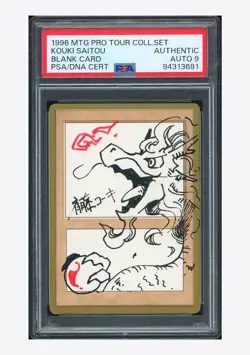 PSA AUTH AUTO9 Blank Card KOUKI SAITOU 1996 MTG Pro Tour Collection Set - Image 1