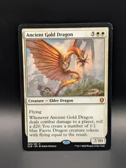MTG - Ancient Gold Dragon - Non-Foil - Creature - CLB #3 - Mythic - NM - Image 1