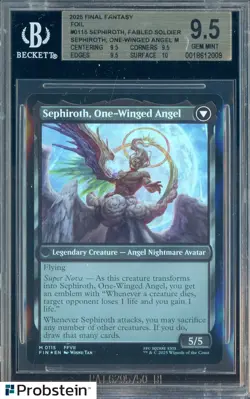 2025 MTG Final Fantasy Sephiroth One-Winged Angel Fabled Soldier Foil BGS 9.5 - Image 1