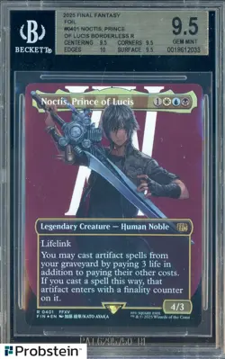 2025 MTG Final Fantasy #0401 Noctis Prince of Lucis Borderless Foil BGS 9.5 - Image 1