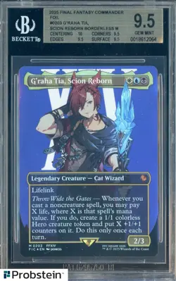 2025 MTG Final Fantasy Commander G'raha Tia Scion Reborn Borderless Foil BGS 9.5 - Image 1