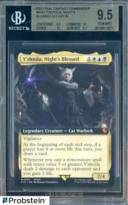 2025 MTG Final Fantasy Commander Y'shtola Night's Blessed Extended Art BGS 9.5 - Image 1