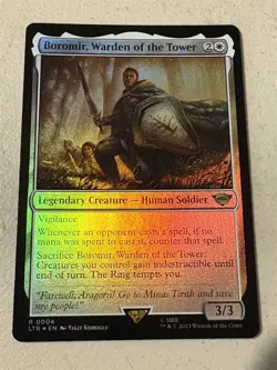 mtg foil Boromir Warden of the Tower, Lord of the Rings, unplayed - Image 1