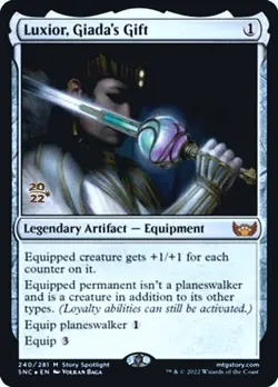 MTG Prerelease Date Stamp *FOIL* M Luxior Giada's Gift #240 Streets New Capenna - Image 1