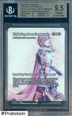 2025 MTG Final Fantasy Through the Ages #0054 Lightning Foil BGS 9.5 GEM MINT - Image 1