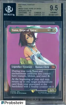 2025 MTG Final Fantasy Borderless Foil #0404 Yuna Hope of Spira BGS 9.5 GEM MINT - Image 1
