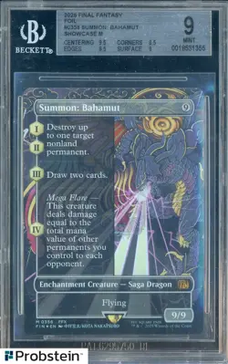 2025 MTG Final Fantasy Showcase #0356 Summon Bahamut Foil BGS 9 MINT - Image 1