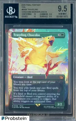 2025 MTG Final Fantasy Chocobo Borderless Foil #0406 Traveling BGS 9.5 GEM MINT - Image 1