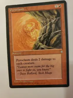 MTG Magic The Gathering Card Pyroclasm Sorcery Red Ice Age 1995 - Image 1