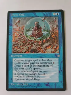 MTG Magic The Gathering Card Force Void Interrupt Blue Ice Age 1995 - Image 1