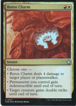 MTG: Foundations: Foil Boros Charm: Lightly Played Condition - Image 1
