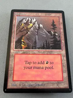 Mountain 297 (B) MTG Limited Edition Beta-Lightly Played EX-Vintage Magic - Image 3