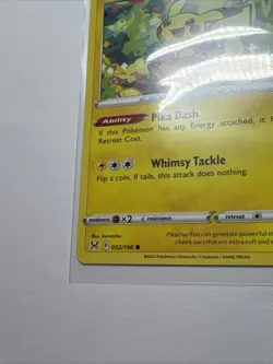 Pikachu 052/196 NM Non Holo Foil Adorable Heart Art Lost Origin Pokemon Card! - Image 5