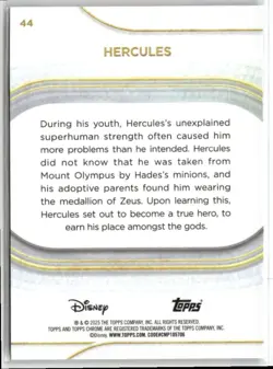 2025 Topps Chrome Disney Sapphire - Hercules #44 - Image 2