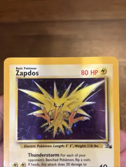 Pokemon TCG: 1999 Fossil Unlimited Zapdos 15/62 Holo Rare - Image 2
