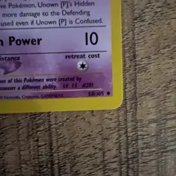 Pokemon TCG Unown [P] Neo Destiny 58/105 Regular Uncommon NM Condition - Image 4