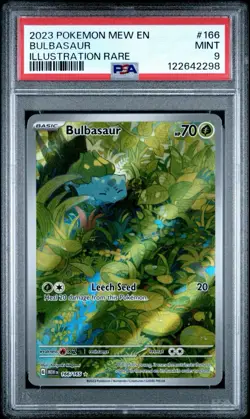 POKEMON SV 151 PSA MINT 9 BULBASAUR ILLUSTRATION RARE 166/165 - Image 1