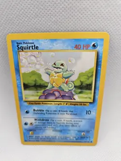 Pokemon TCG Squirtle Base Set 63/102 Regular Unlimited Common LP - Image 1