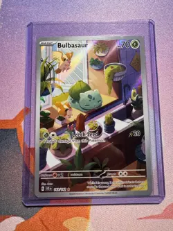 Pokemon TCG Stellar Crown Bulbasaur Card 143/142 Special Illustration Rare - Image 1