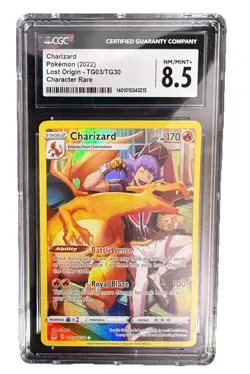 Charizard TG03/TG30 Lost Origin Trainer Gallery-Pokemon-Graded NM/Mint+ 8.5 - Image 1
