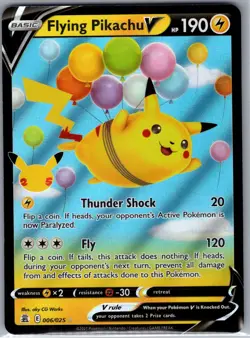 Flying Pikachu V 006/025 Celebrations - Pokemon Card - NM - Image 1